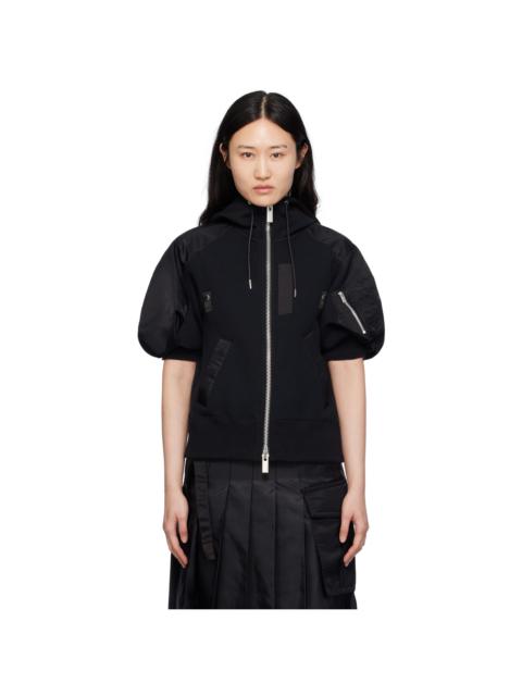 sacai Black Sponge Hoodie