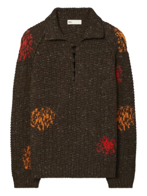 TORY BURCH embroidery-detail sweater