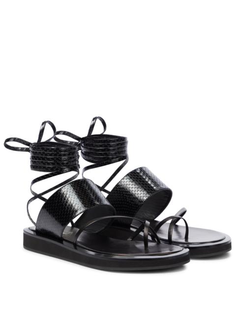 PARIS TEXAS Brooklyn leather thong sandals