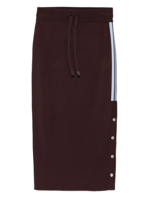 PINKO drawstring side-stripe skirt