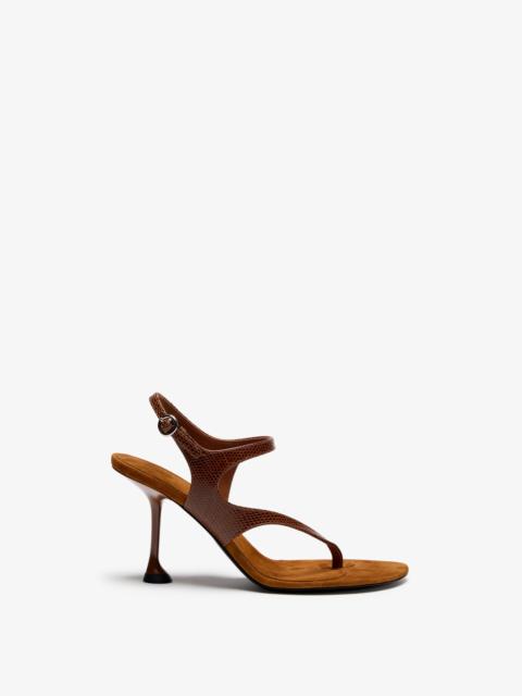 Proenza Schouler Tee 85 Thong Sandal In Embossed Lizard Combo