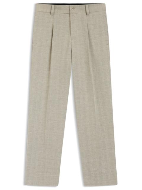HUGO MODERN-FIT TROUSERS WITH HERRINGBONE WEAVE