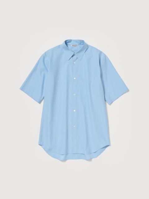 AURALEE WASHED FINX TWILL HALF SLEEVED SHIRT