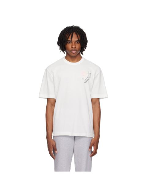 LACOSTE White Graphic T-Shirt