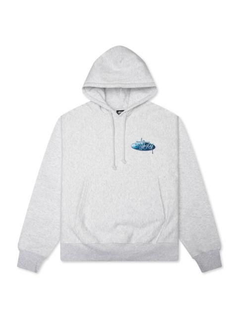 Stüssy WAVE OVAL HOODIE - ASH HEATHER