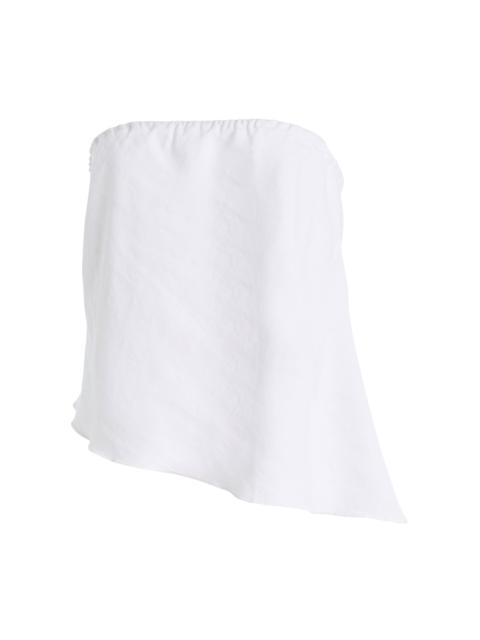 DEIJI STUDIOS Line Linen Top white