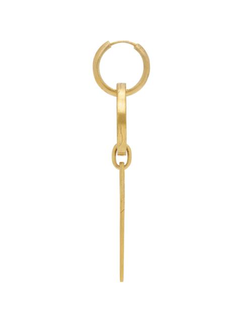 Parts of Four Gold Mini Spike v2 Single Hoop Earring