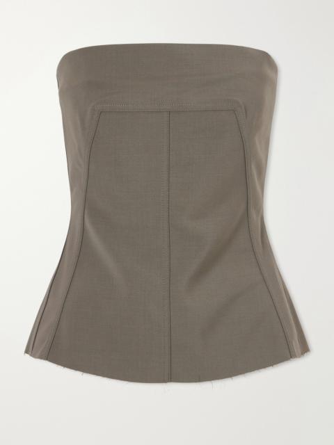 Rick Owens Strapless Wool-blend Bustier Top