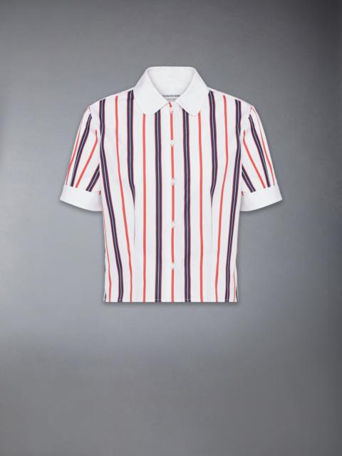 Thom Browne REPP STRIPE POPLIN BLOUSE