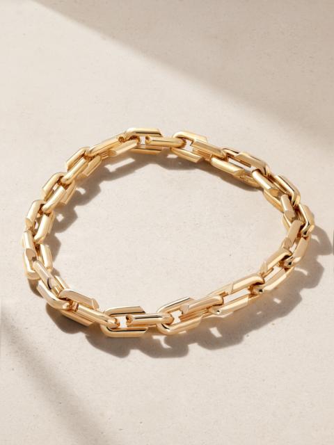 FOUNDRAE Oversized Strong Hearts 18-karat Gold Necklace