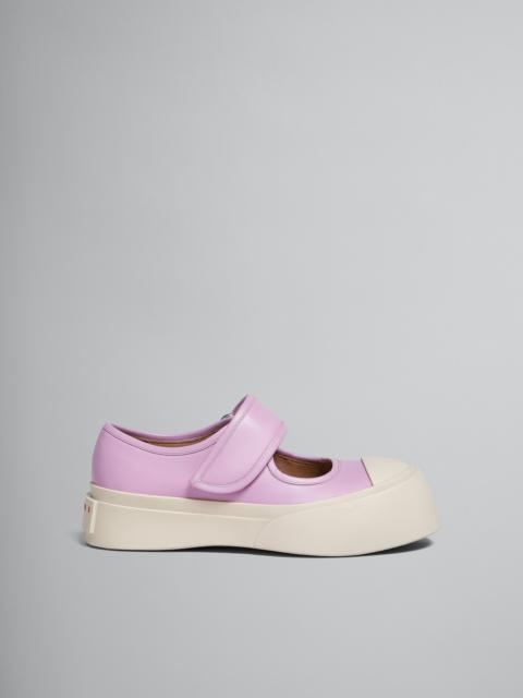 LILAC NAPPA LEATHER MARY JANE SNEAKER