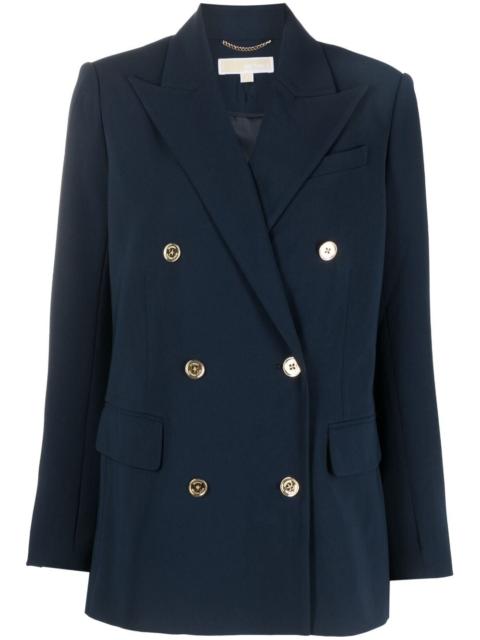 MICHAEL KORS logo-button double-breasted blazer