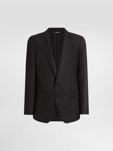 Single-breasted taormina wool jacket