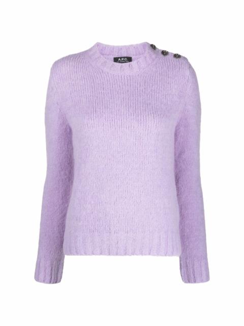 side-button knitted jumper