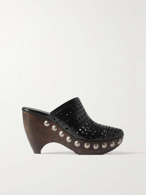 Alaïa Le Sabot 125 studded leather platform clogs