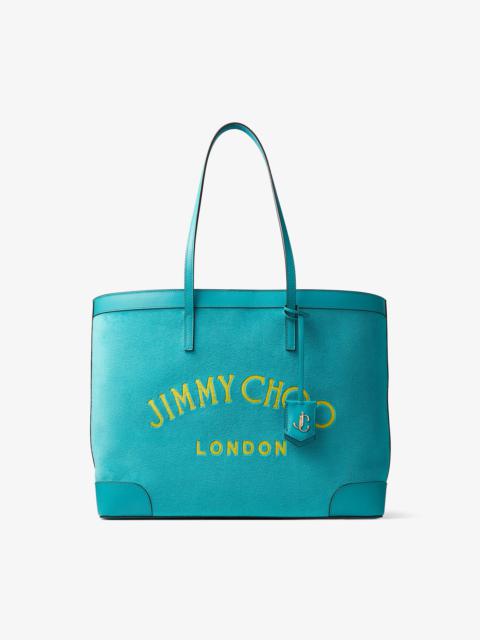 JIMMY CHOO Nine2Five E/W
Malibu Towelling Fabric Logo Tote Bag