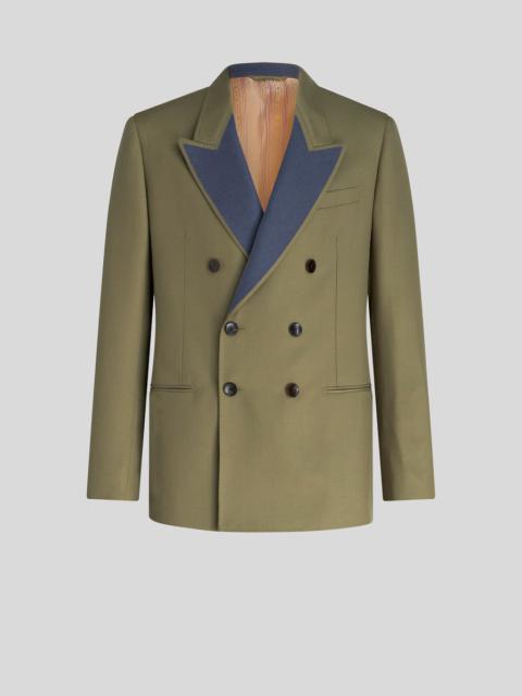 DOUBLE-BREASTED JACKET WITH CONTRASTING LAPELS