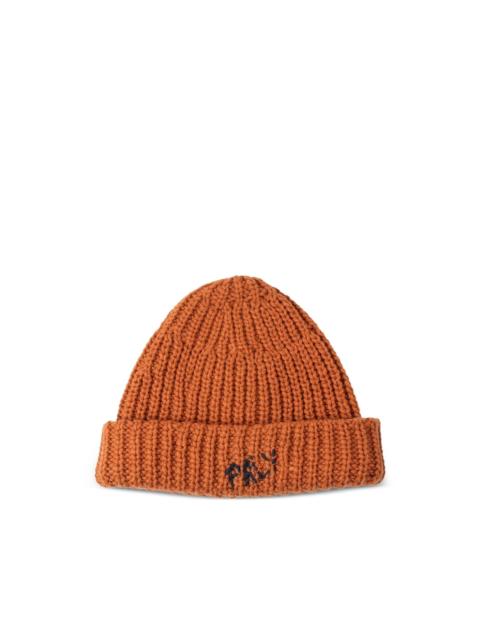 Paly embroidered beanie hat