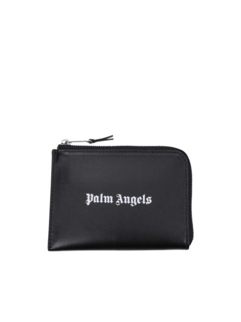 Palm Angels logo-print leather cardholder