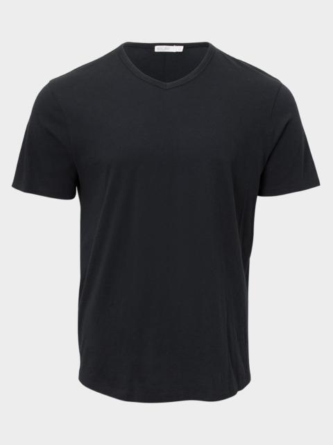 Barefoot Dreams Men's Malibu Collection Cotton Modal V-Neck T-Shirt