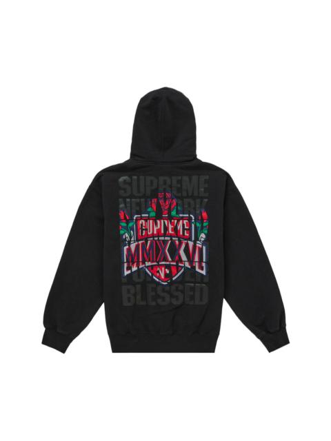 Supreme Supreme 'Blessed Applique' Zip Up Hoodie (Black)