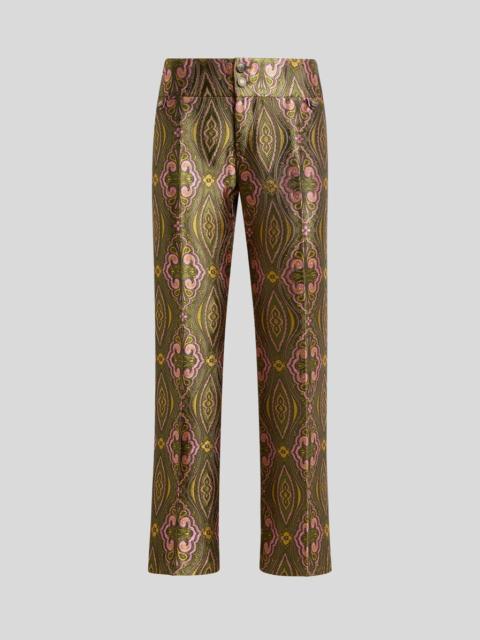 Etro JACQUARD TROUSERS WITH FLORAL MEDALLION MOTIF