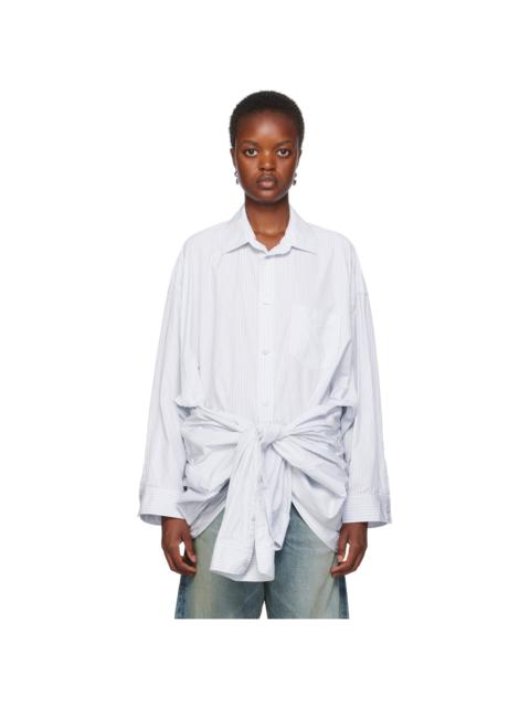 BALENCIAGA Blue Double Shirt