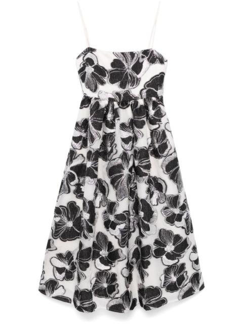 STINE GOYA Anemone-jacquard voluminous midi dress