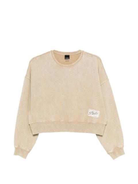 PINKO cropped label sweatshirt