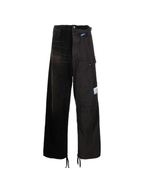 straight-leg panelled trousers