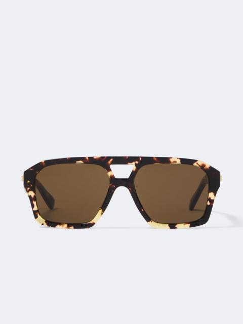 Bottega Veneta Navigator square sunglasses