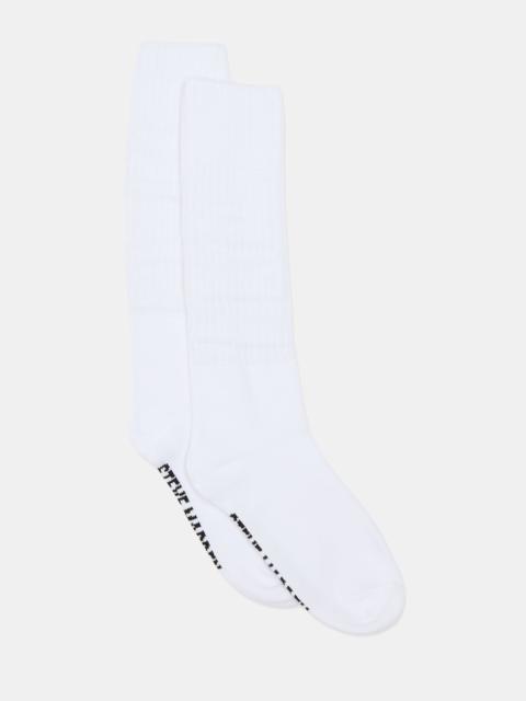 STEVE MADDEN 2 PACK RIBBED SLOUCH SOCKS WHITE