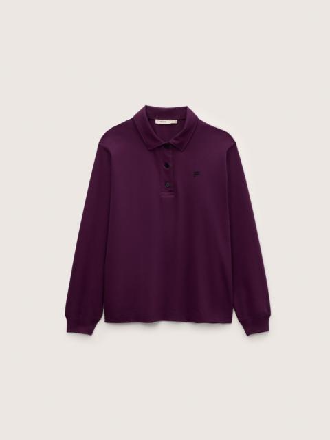 PANGAIA Womens Interlock Polo Sweatshirt - Nocturne Plum