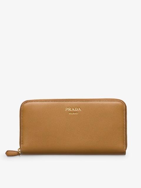 Prada Logo-embossed large leather wallet