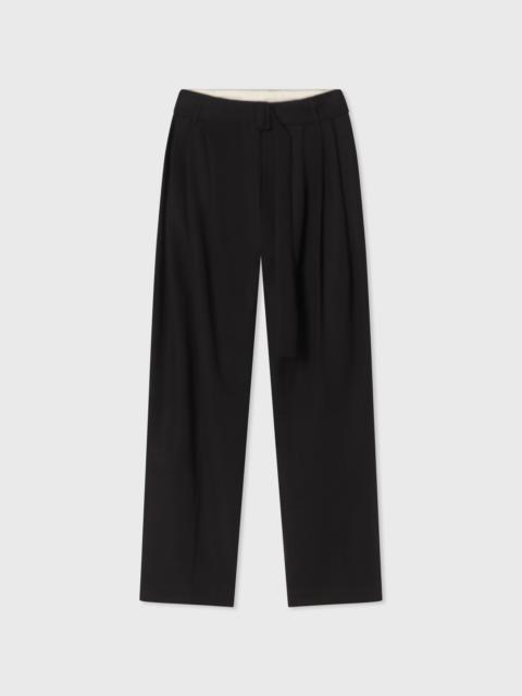 CO Belted Pleated Pant in Cotton