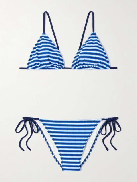 Lido Venti striped triangle bikini Blue