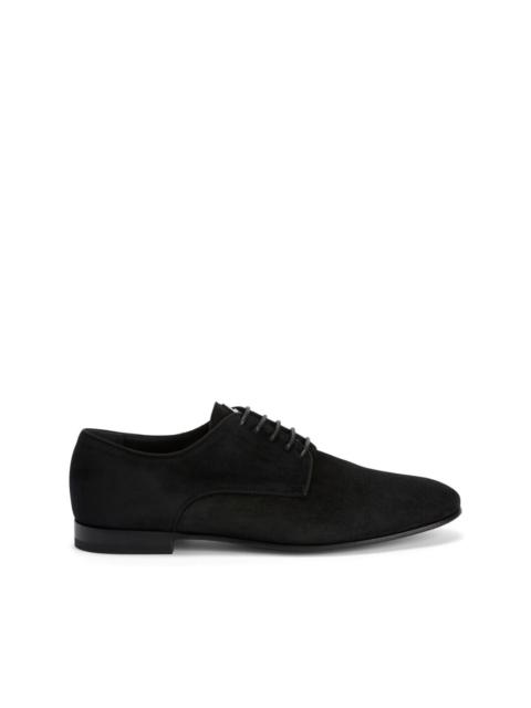 suede lace-up loafers