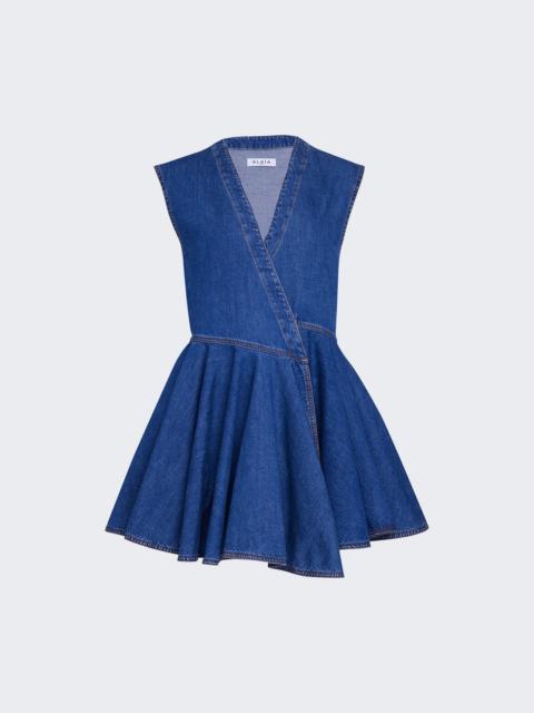 Alaïa Wrap Dress Blue Mineral