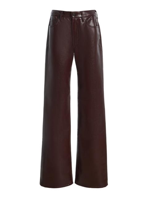 Citizens of Humanity Genova Leather-Blend Bootcut-Leg Pants