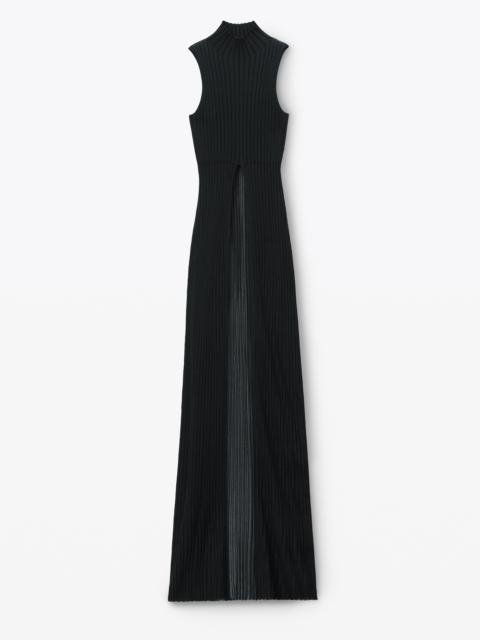Alexander Wang Sheer Ribbed Cutaway Maxi Tunic