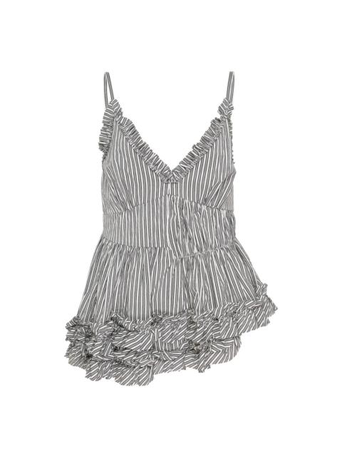 Dries Van Noten Asymmetrical Flared Slip Top