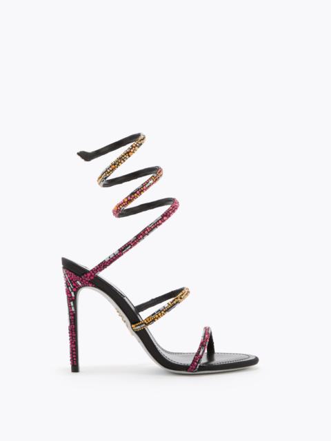 RENE CAOVILLA CLEO BLACK SANDAL WITH SWAROVSKI CRYSTALS 105