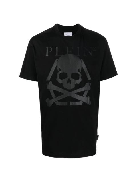 Skull print logo T-shirt