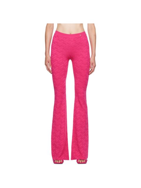 VERSACE Pink Jacquard Trousers