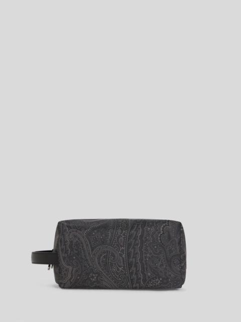 Etro MEDIUM NYLON POUCH WITH HANDLE AND ARNICA MOTIF