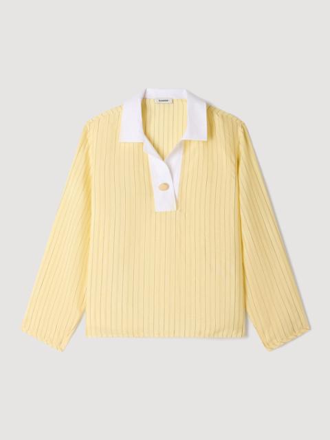 Sandro STRIPED COTTON TOP