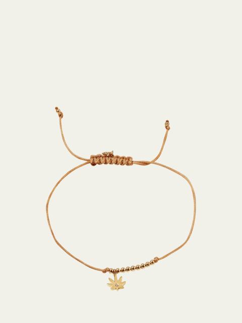 SYDNEY EVAN Diamond Pot Leaf Pull-Cord Bracelet