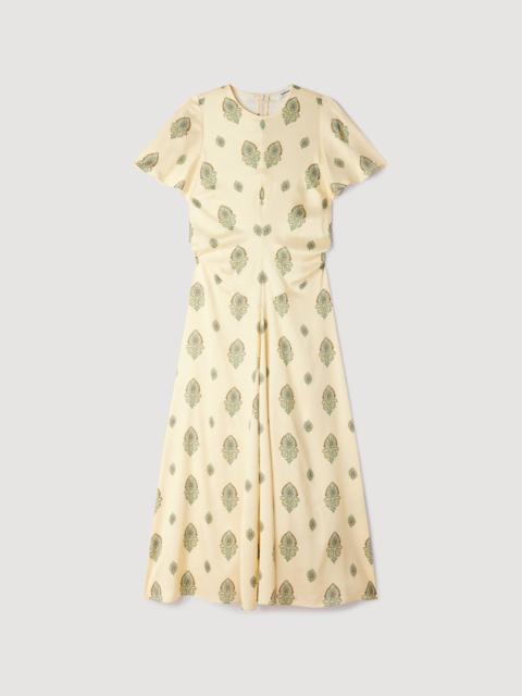 Sandro PAISLEY PRINT MIDI DRESS