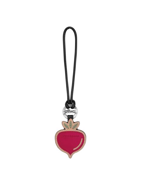 Longchamp Longcharm Keyring Beetroot - Leather