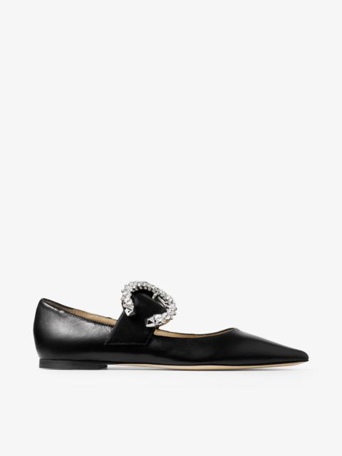 Melva Ballerina
Black Nappa Leather Ballerina Pumps with Crystal Buckle